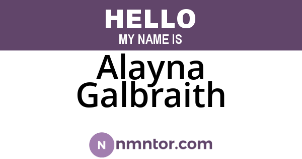 Alayna Galbraith
