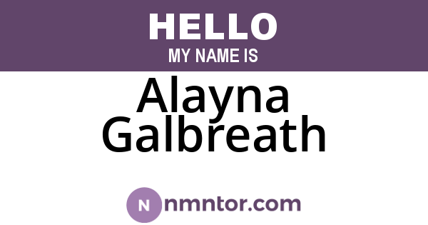 Alayna Galbreath