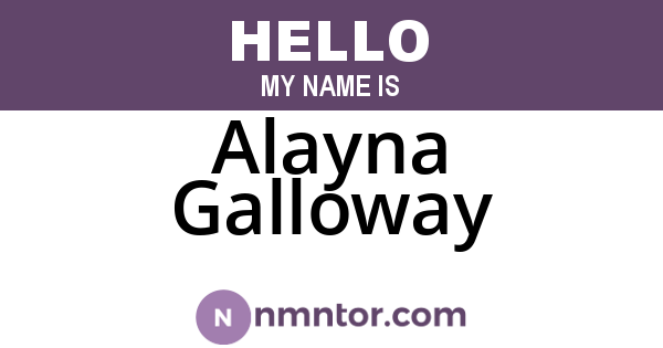 Alayna Galloway