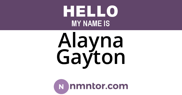 Alayna Gayton