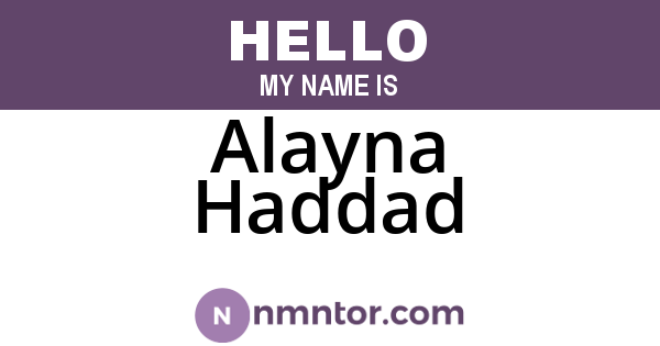 Alayna Haddad