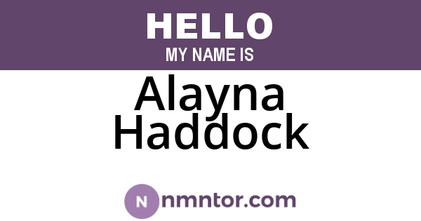 Alayna Haddock