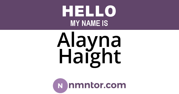 Alayna Haight
