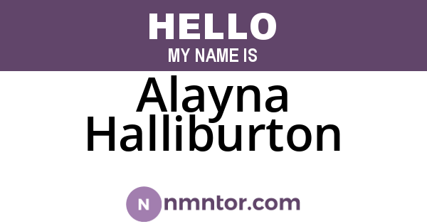 Alayna Halliburton