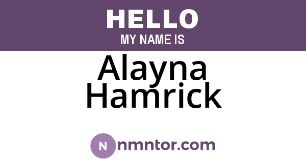 Alayna Hamrick
