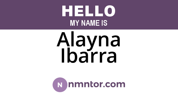 Alayna Ibarra