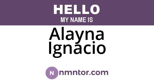 Alayna Ignacio