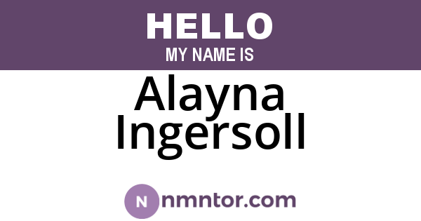 Alayna Ingersoll