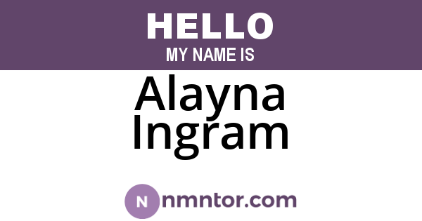 Alayna Ingram