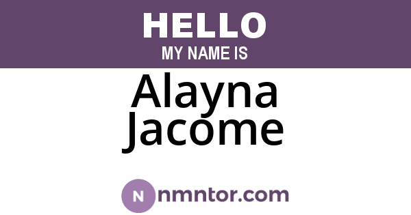 Alayna Jacome