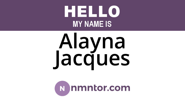Alayna Jacques