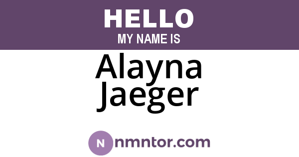 Alayna Jaeger