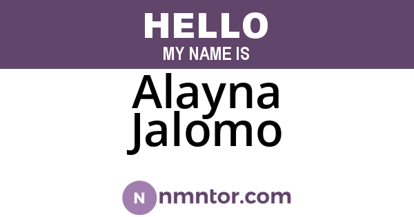 Alayna Jalomo