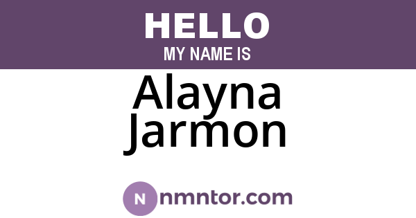 Alayna Jarmon