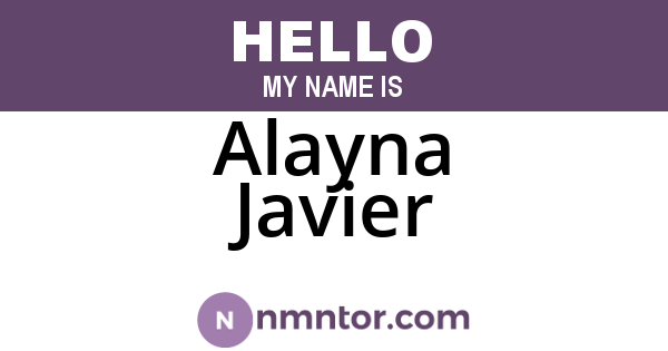 Alayna Javier