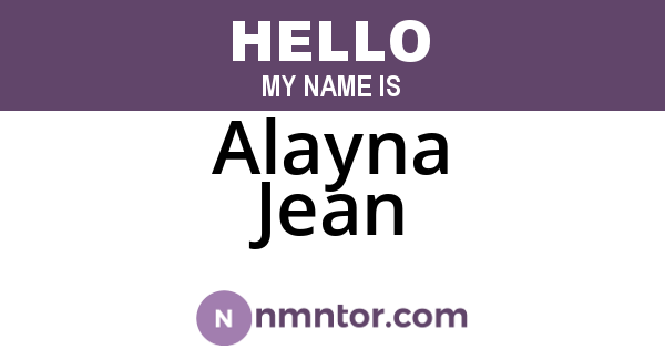 Alayna Jean