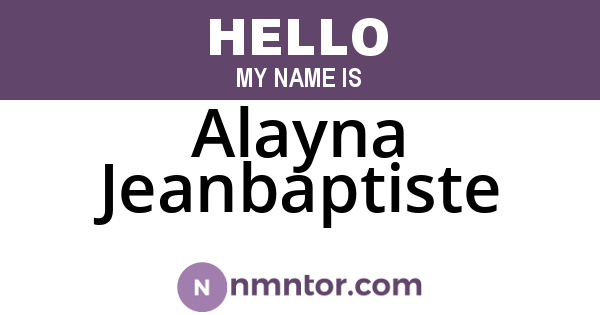 Alayna Jeanbaptiste