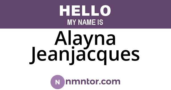 Alayna Jeanjacques