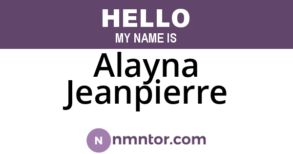 Alayna Jeanpierre