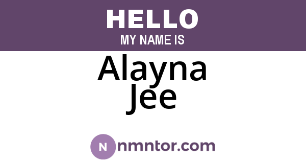 Alayna Jee