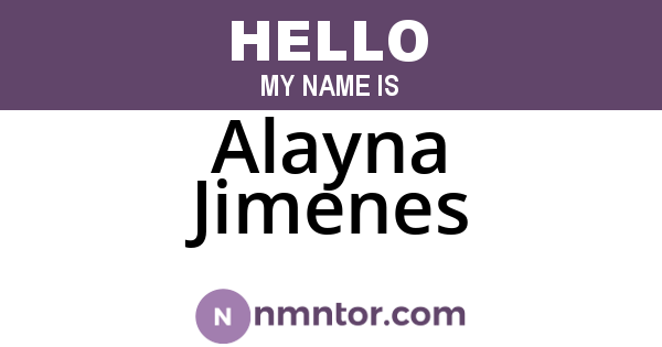Alayna Jimenes