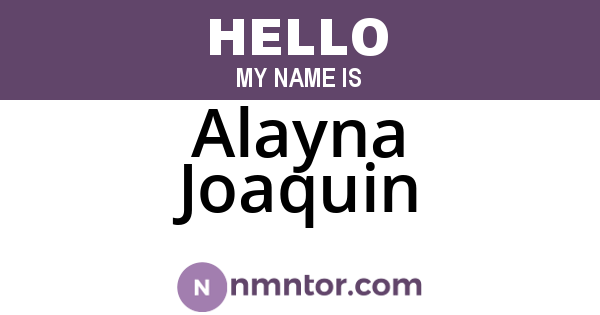 Alayna Joaquin