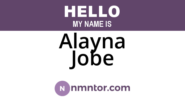 Alayna Jobe