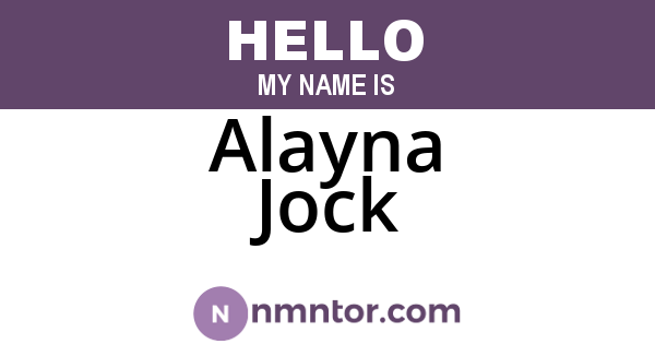 Alayna Jock