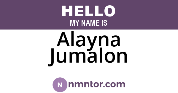 Alayna Jumalon