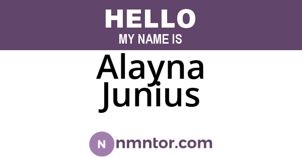 Alayna Junius