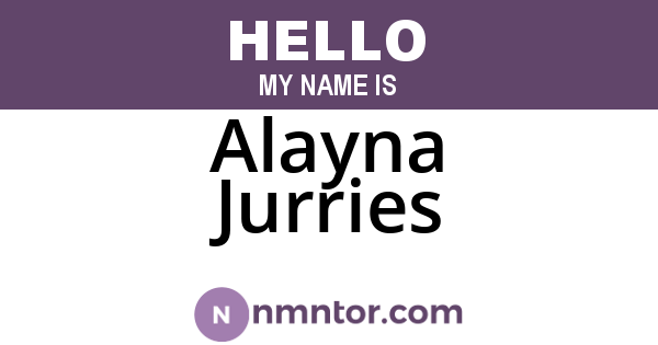 Alayna Jurries