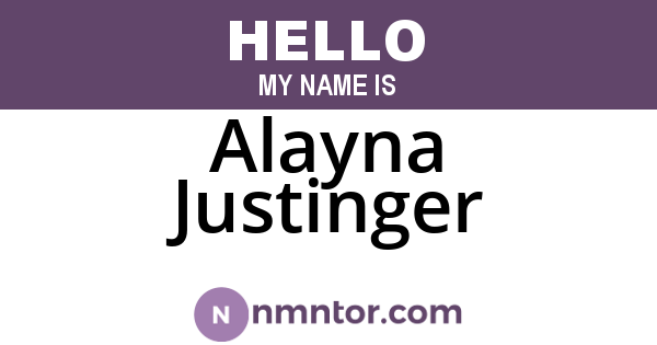 Alayna Justinger