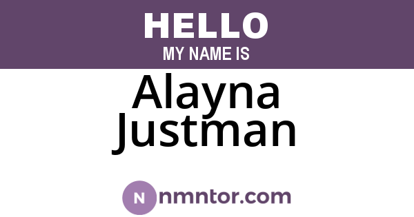 Alayna Justman