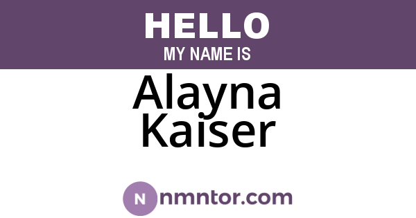 Alayna Kaiser