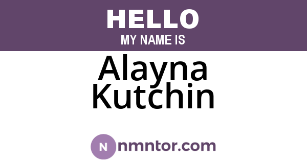 Alayna Kutchin