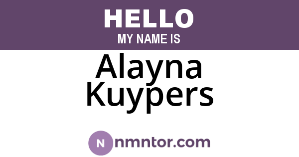 Alayna Kuypers