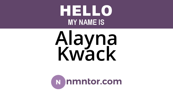 Alayna Kwack