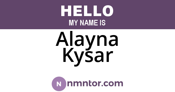 Alayna Kysar