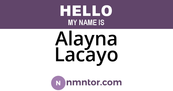 Alayna Lacayo