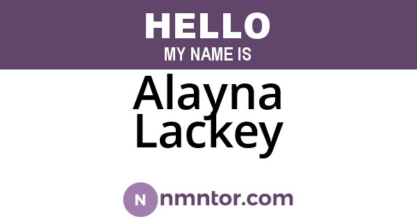 Alayna Lackey