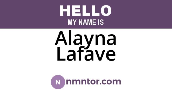 Alayna Lafave
