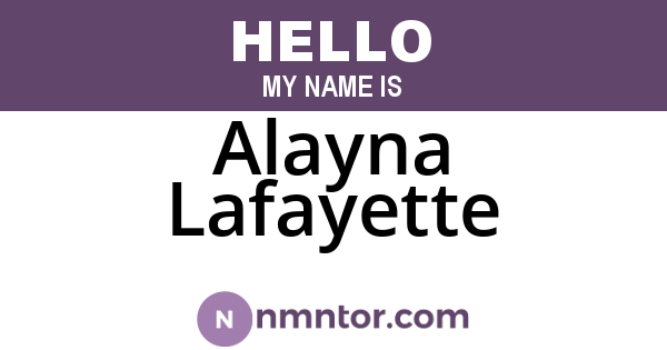 Alayna Lafayette