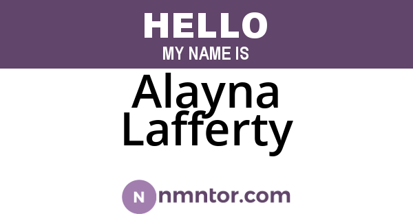 Alayna Lafferty