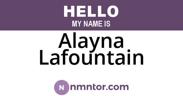 Alayna Lafountain