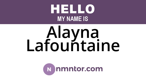 Alayna Lafountaine