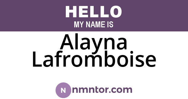 Alayna Lafromboise