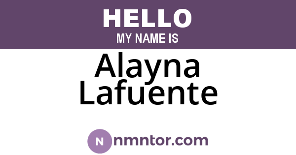 Alayna Lafuente