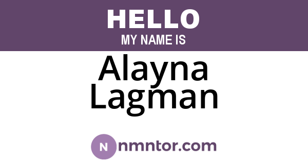Alayna Lagman