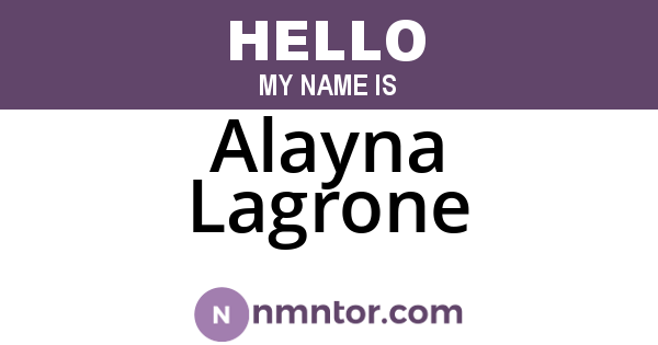 Alayna Lagrone
