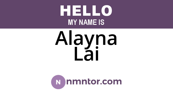 Alayna Lai